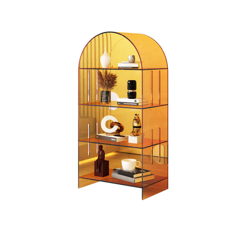 Modern Closed Back Vertical Bookshelf Acrylic Bookcase with Shelves