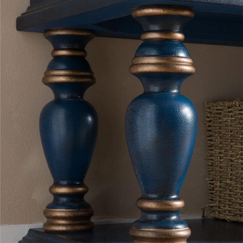 36.6" Tall Wood 3- Door Accent Cabinet, Industrial Cabinet, Distressed Wood