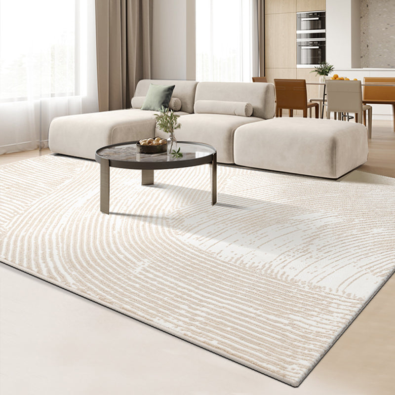 Natural Colorblock Rug Morandi Color Area Rug Polyester Easy Care Carpet for Bedroom