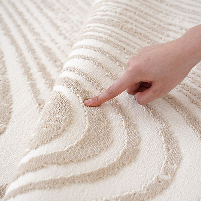 Natural Colorblock Rug Morandi Color Area Rug Polyester Easy Care Carpet for Bedroom