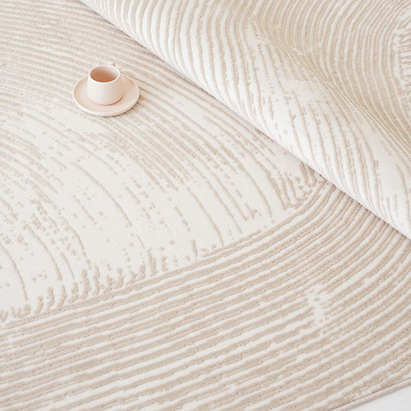 Natural Colorblock Rug Morandi Color Area Rug Polyester Easy Care Carpet for Bedroom