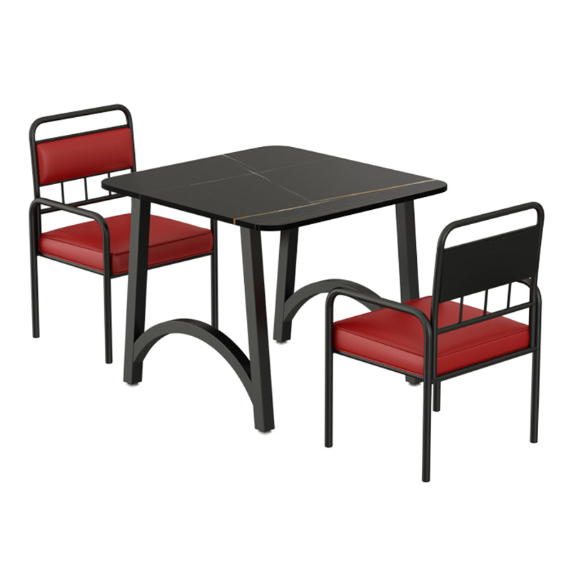 Modern Furniture 1/2/3/5/7/9 Pieces Sintered Stone Dining Set in Black