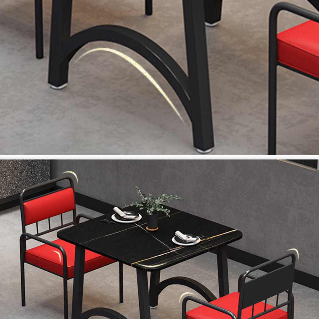 Modern Furniture 1/2/3/5/7/9 Pieces Sintered Stone Dining Set in Black