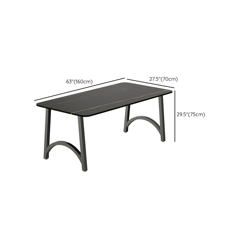 Modern Furniture 1/2/3/5/7/9 Pieces Sintered Stone Dining Set in Black