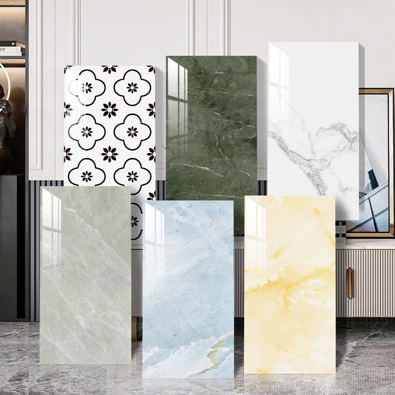 Rectangular Water-resistant Tile PVC Singular Peel & Stick Tile for Backsplash Wall