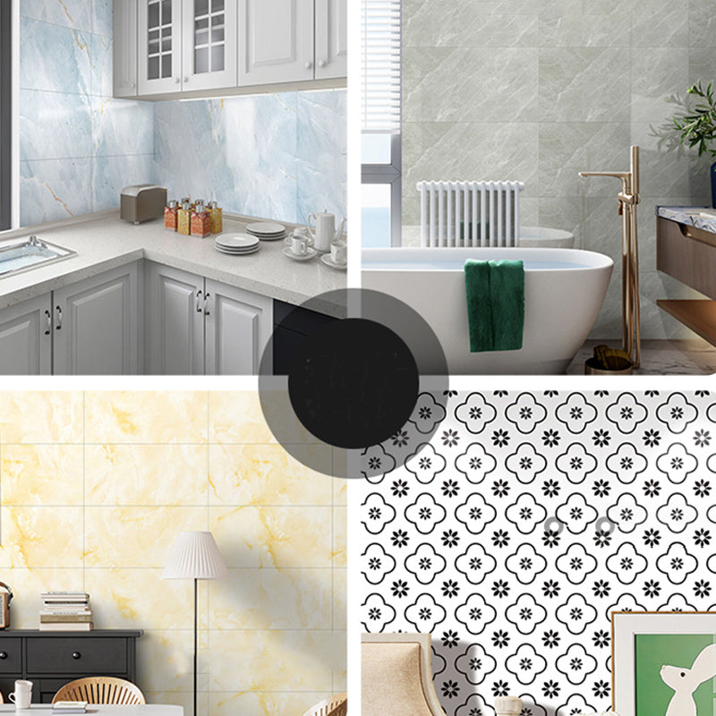 Rectangular Water-resistant Tile PVC Singular Peel & Stick Tile for Backsplash Wall