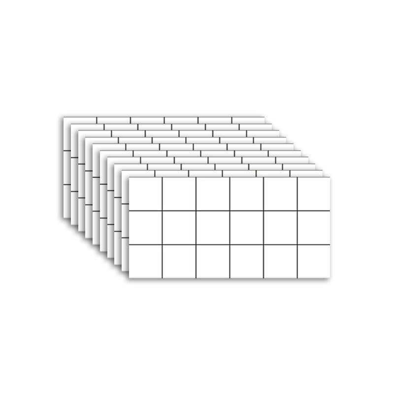 Rectangular Water-resistant Tile PVC Singular Peel & Stick Tile for Backsplash Wall