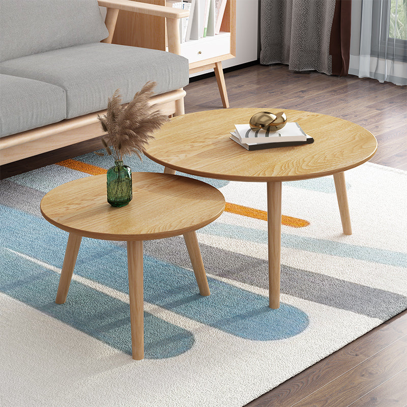 Contemporary Coffee Table Wooden 3 Legs Coffee Cocktail Table