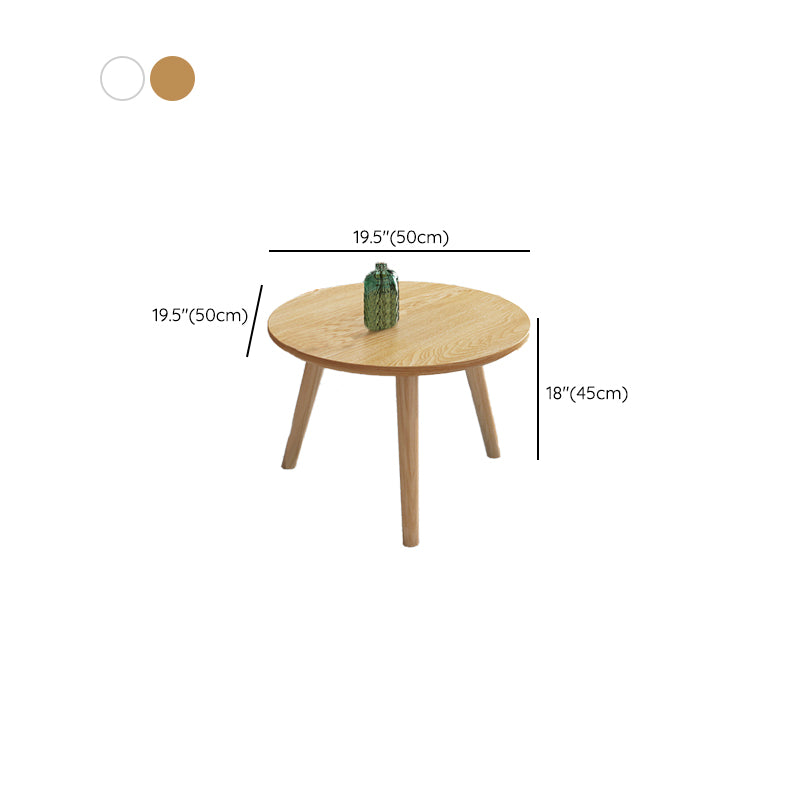 Contemporary Coffee Table Wooden 3 Legs Coffee Cocktail Table