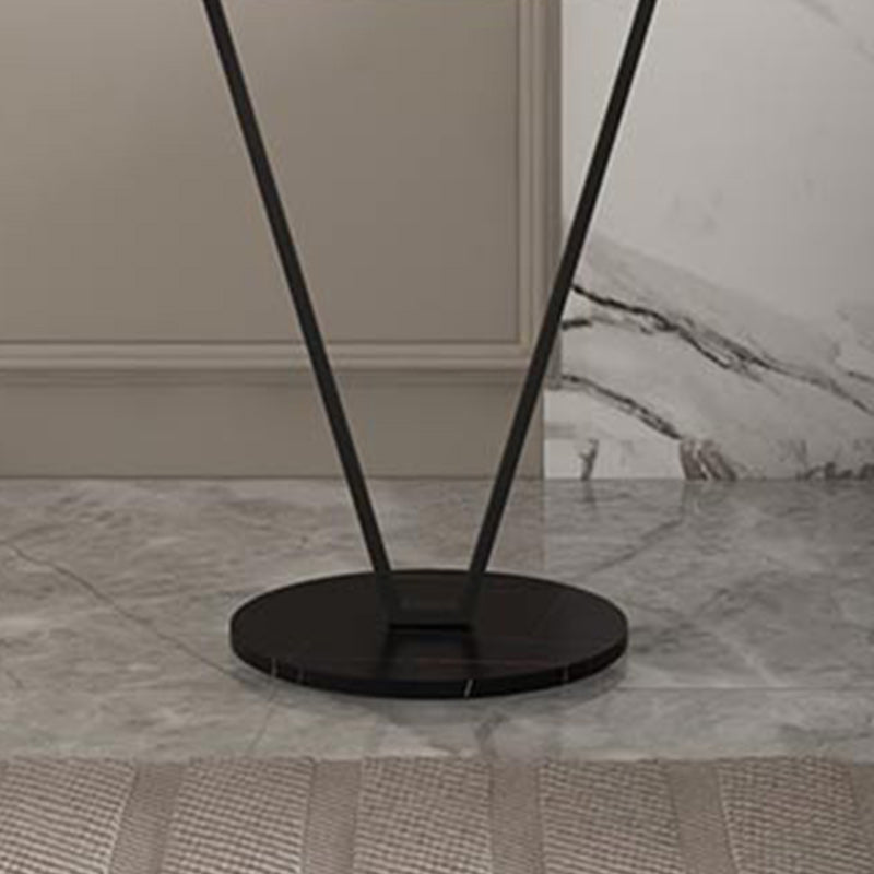 19"W Contemporary Corner Table Metal Round Accent Side Table