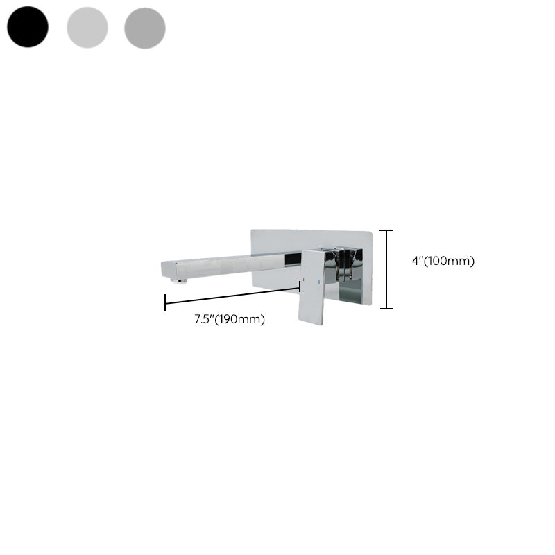 Contemporary Bathtub Faucet Wall Mounted Metal Bath Faucet Trim