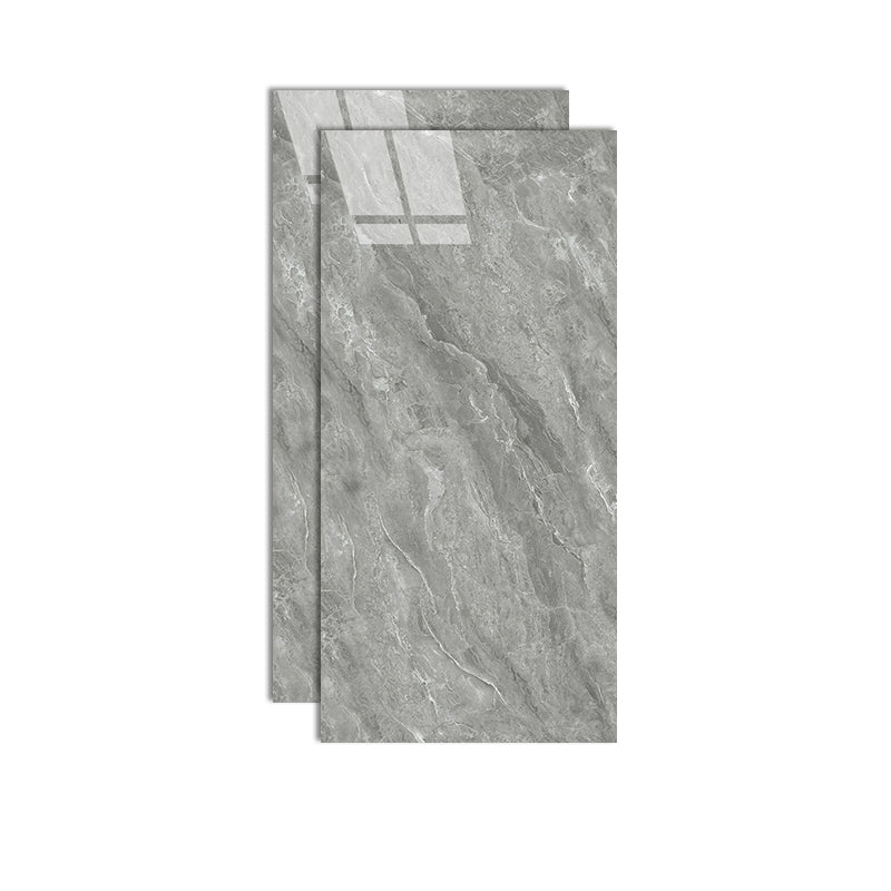 Modern Rectangle White Singular Tile Marble Floor and Wall for Bathroom