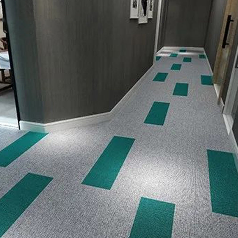 Modern Carpet Tile Level Loop Striped Print Interlocking Non-Skid Tiles and Carpet