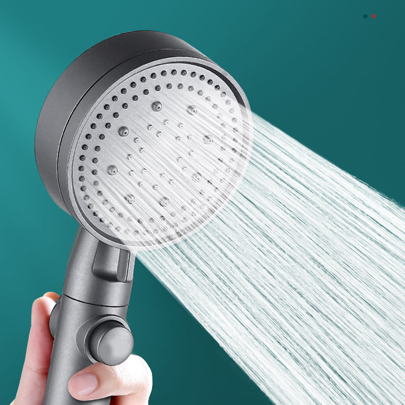 Contemporary Round Hand Shower Adjustable Spray Pattern Wall-Mount Showerhead