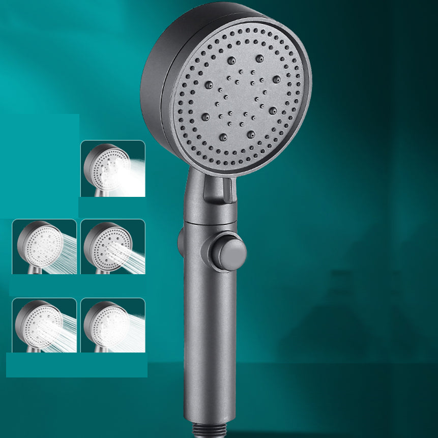 Contemporary Round Hand Shower Adjustable Spray Pattern Wall-Mount Showerhead