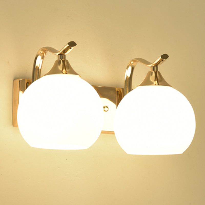 Modern Simple Golden Vanity Light Ball Shape Vanity Lamp for Shower Room