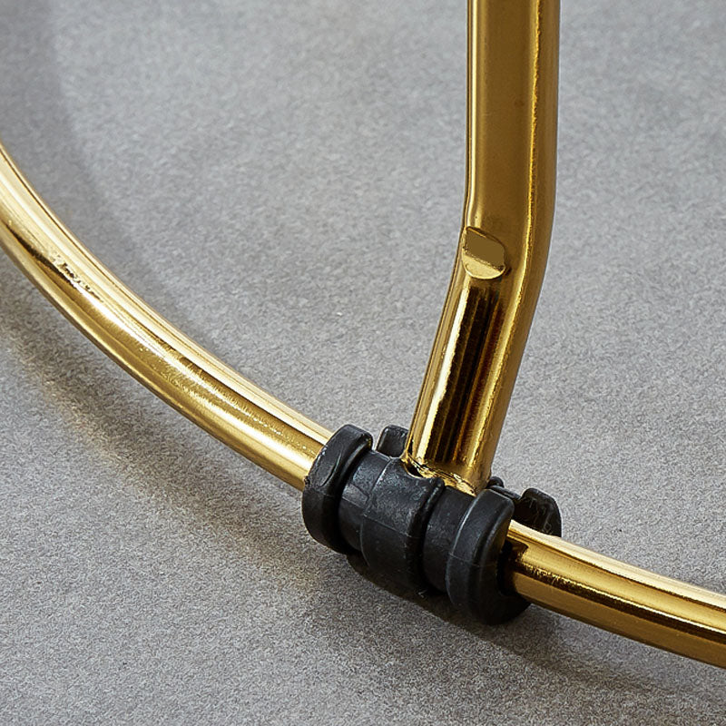 Glam Ottoman Velvet Tear Resistant Metal Legs Solid Color Round Ottoman