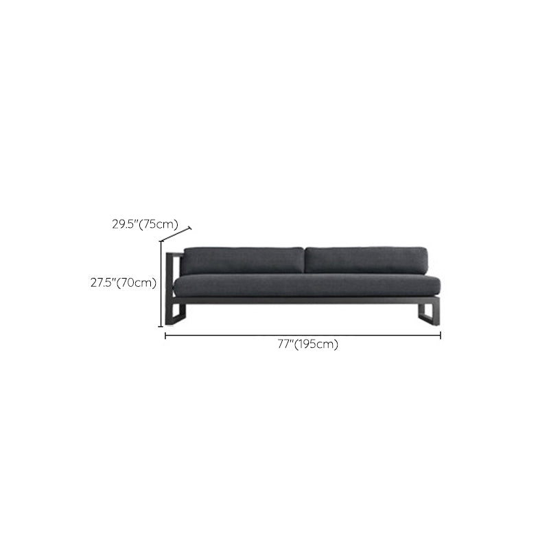 Industrial Outdoor Patio Sofa Fabric Cushion Gray UV Resistant Water Resistant