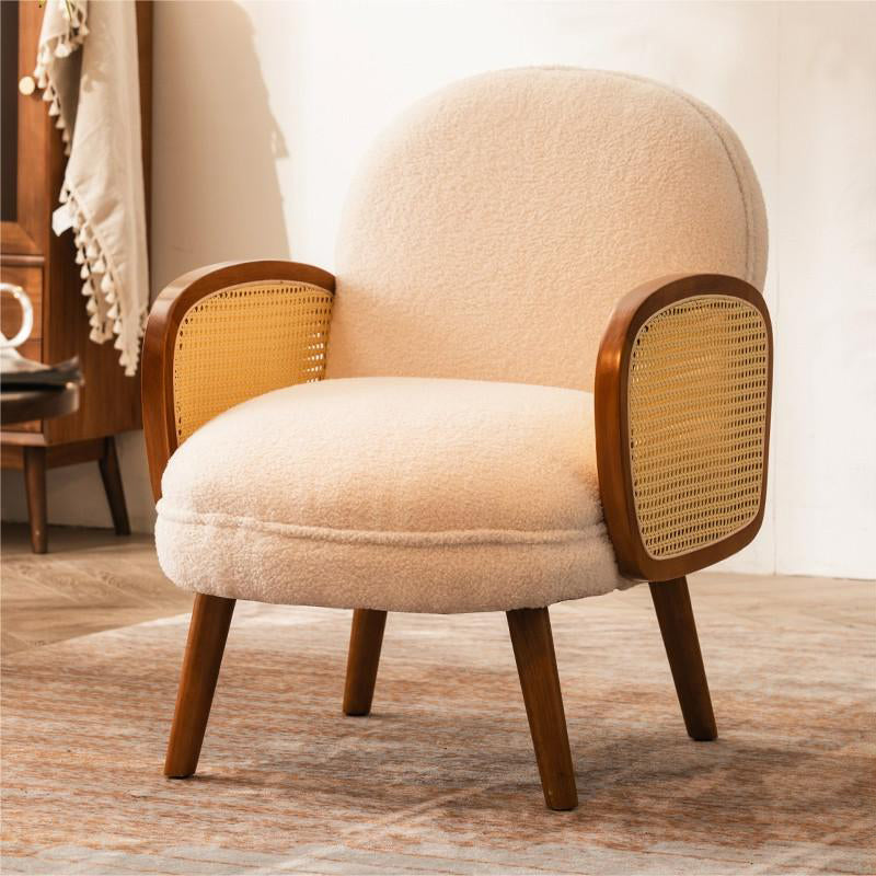 Corduroy Lounge Chair Arms Included Side Chair for Living Room
