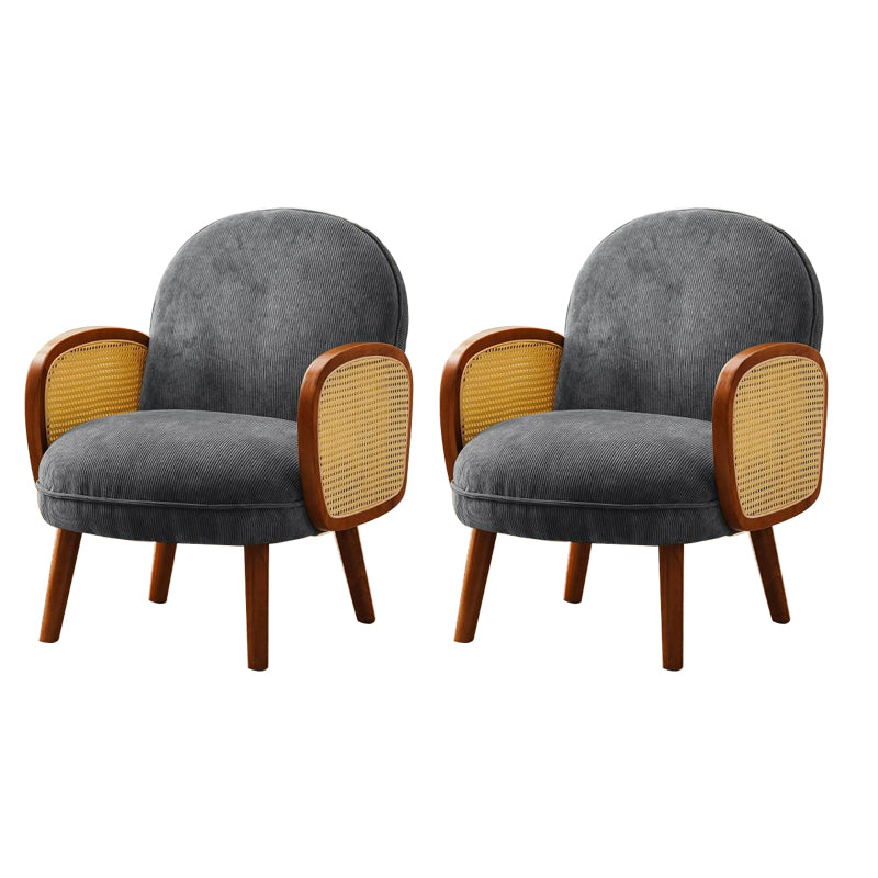 Corduroy Lounge Chair Arms Included Side Chair for Living Room