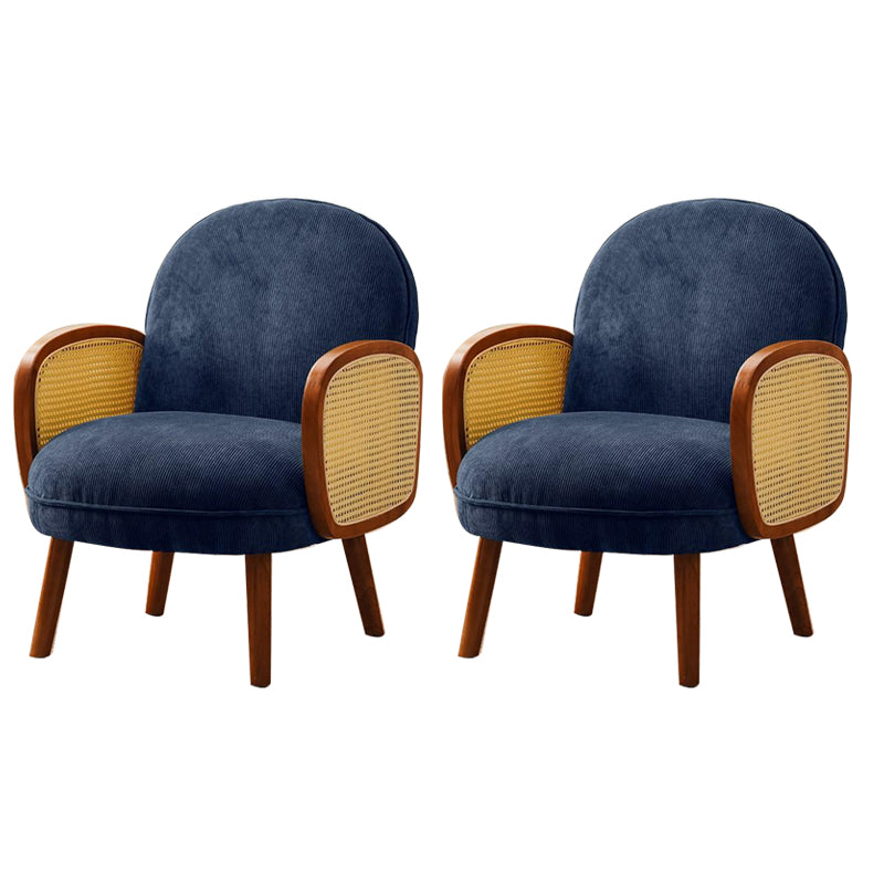 Corduroy Lounge Chair Arms Included Side Chair for Living Room