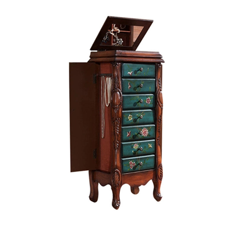 Traditional Vertical Lingerie Chest Wood Storage Dresser for Home