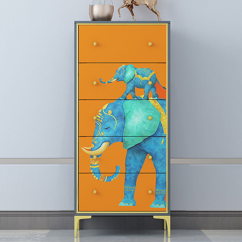 Glam Vertical Storage Chest Wooden Lingerie Chest with Drawers