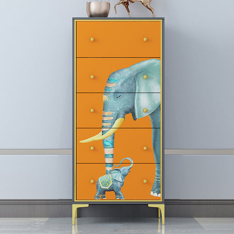 Glam Vertical Storage Chest Wooden Lingerie Chest with Drawers