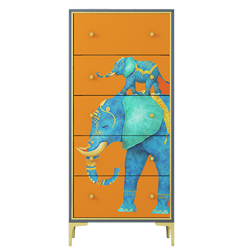 Glam Vertical Storage Chest Wooden Lingerie Chest with Drawers