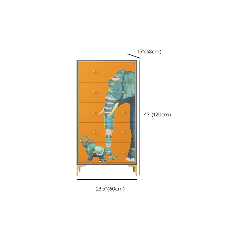 Glam Vertical Storage Chest Wooden Lingerie Chest with Drawers