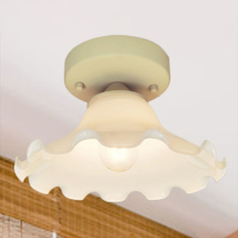 Modern Flush Mount Light Household Flush Mount Ceiling Light Fixture with Glass Shade