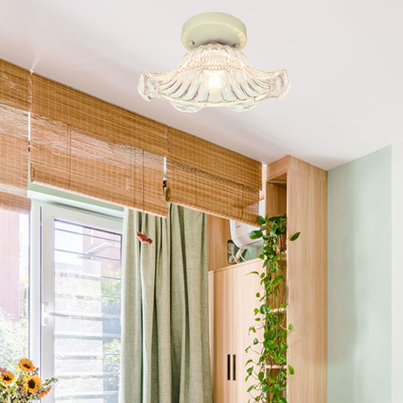 Modern Flush Mount Light Household Flush Mount Ceiling Light Fixture with Glass Shade
