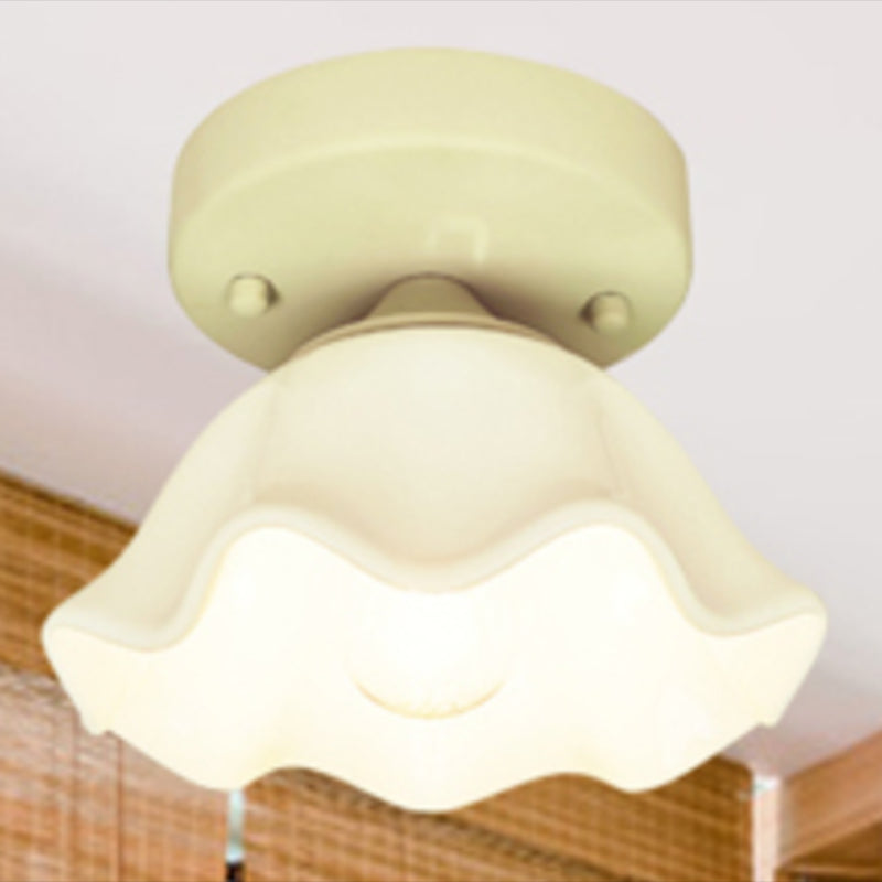 Modern Flush Mount Light Household Flush Mount Ceiling Light Fixture with Glass Shade