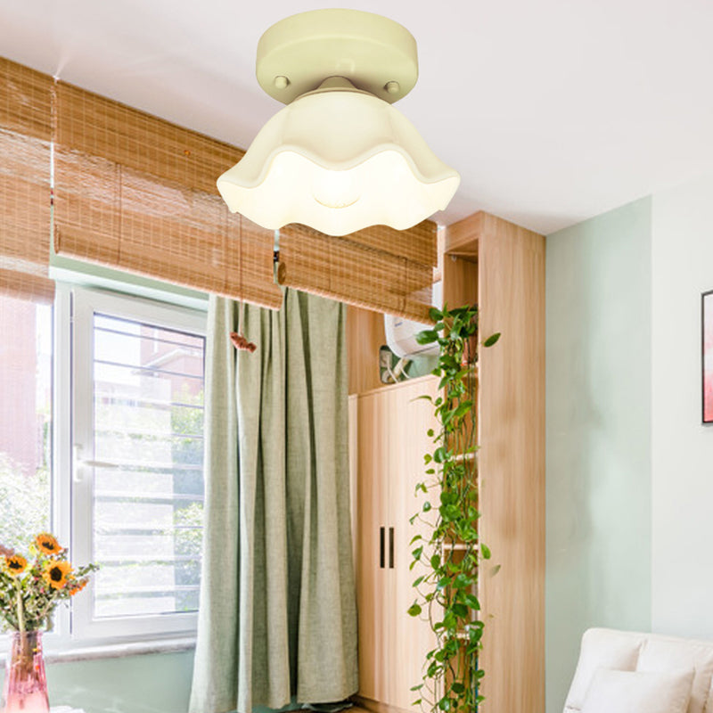 Modern Flush Mount Light Household Flush Mount Ceiling Light Fixture with Glass Shade