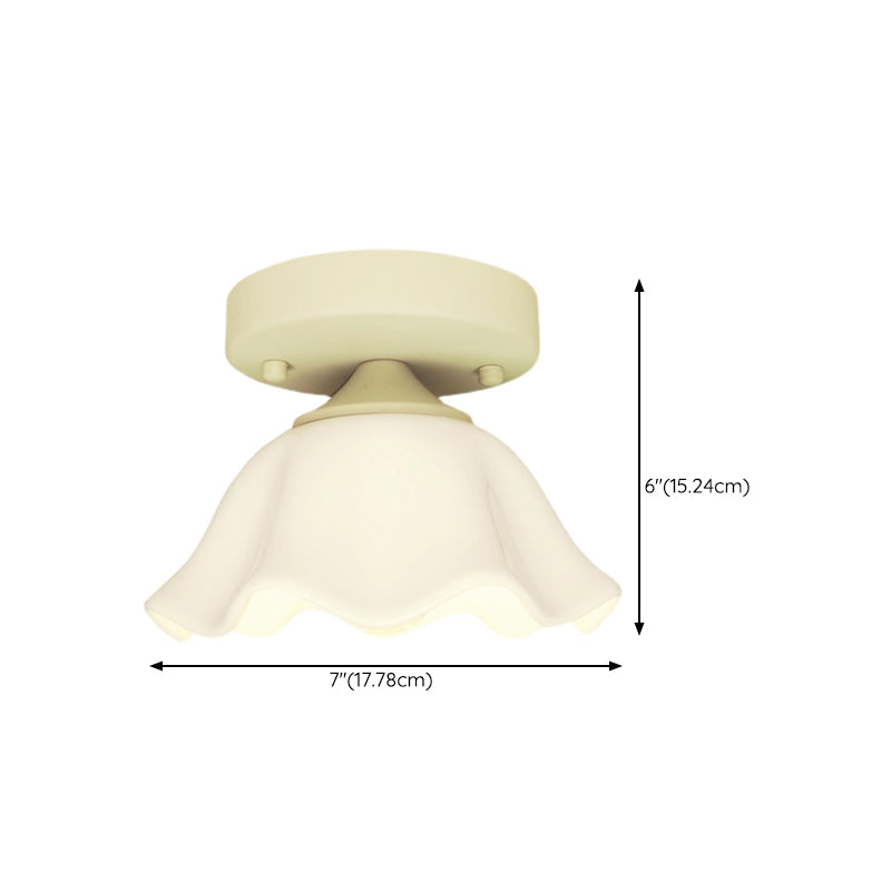 Modern Flush Mount Light Household Flush Mount Ceiling Light Fixture with Glass Shade