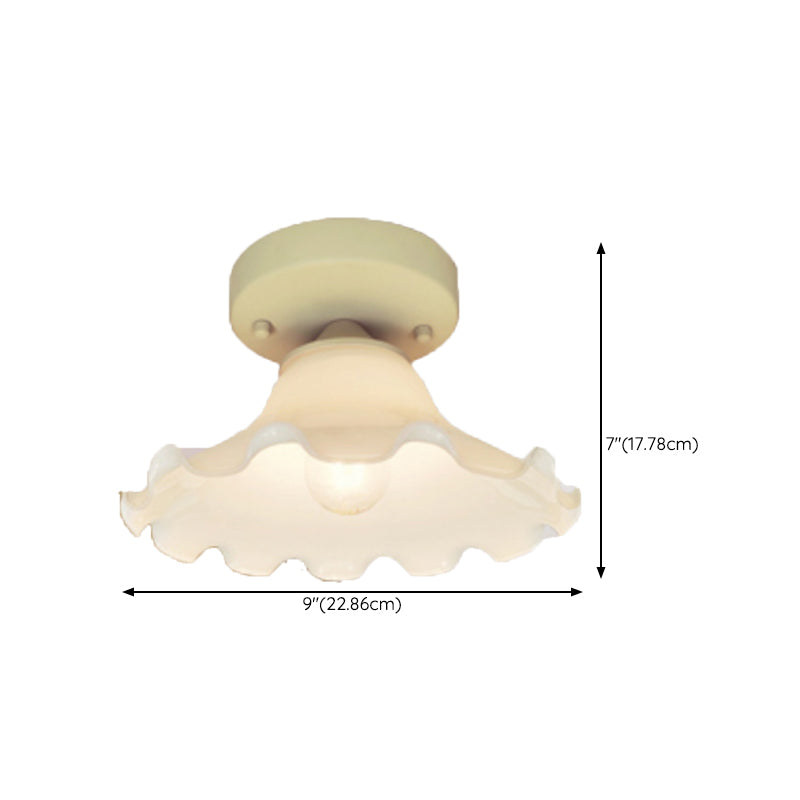Modern Flush Mount Light Household Flush Mount Ceiling Light Fixture with Glass Shade