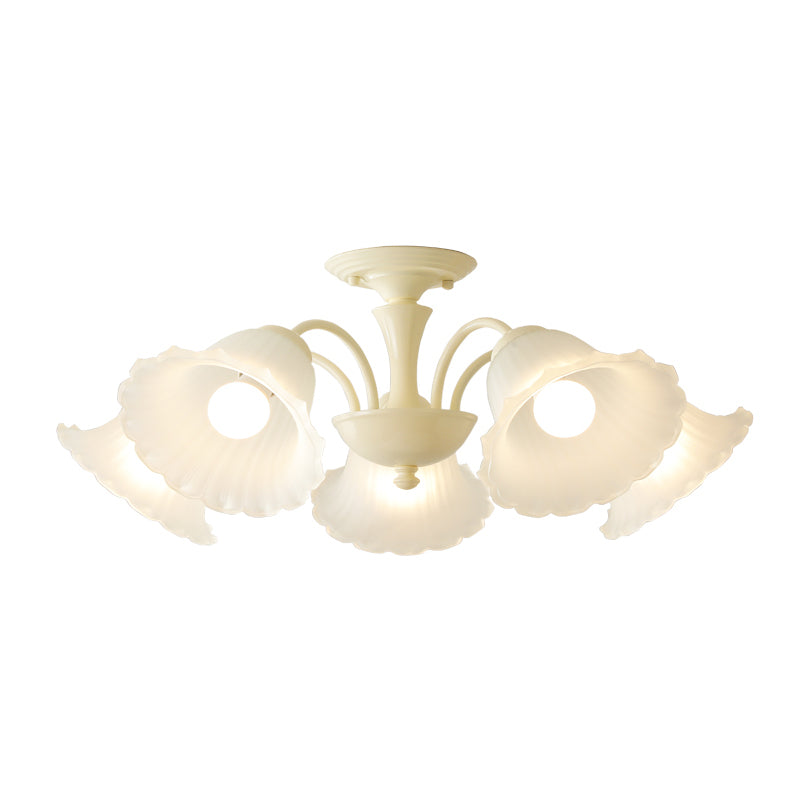 Nordic Flush Mount Light Creative Flush Mount Ceiling Light Fixture with Glass Shade