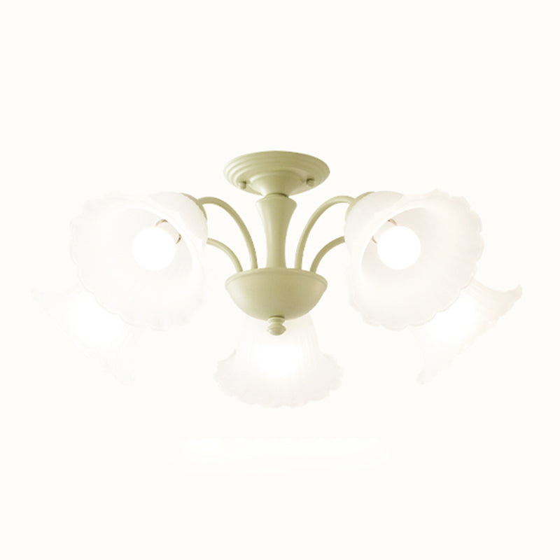 Nordic Flush Mount Light Creative Flush Mount Ceiling Light Fixture with Glass Shade