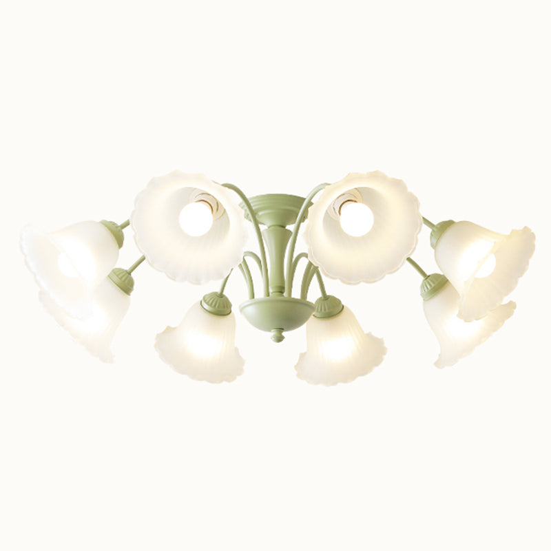 Nordic Flush Mount Light Creative Flush Mount Ceiling Light Fixture with Glass Shade