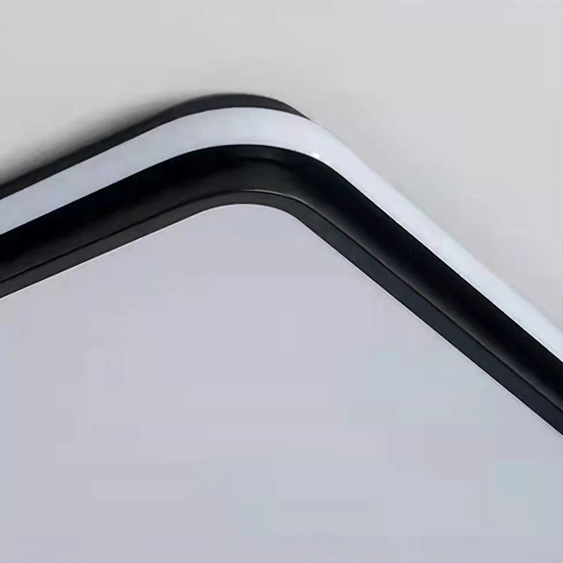 Minimalism Ceiling Light Fixture Black Flush Mount with Metal for Living Room