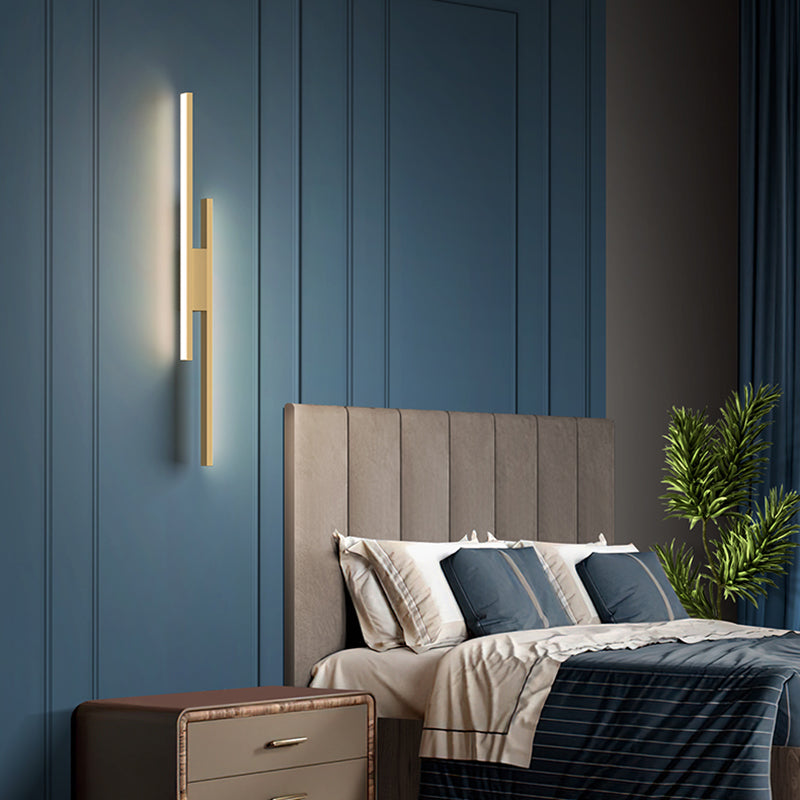 Modernism Metal Sconce Light Fixtures Gold Shade Wall Light for Foyer