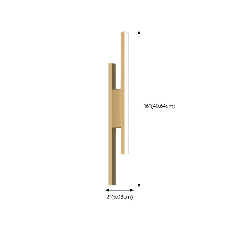 Modernism Metal Sconce Light Fixtures Gold Shade Wall Light for Foyer