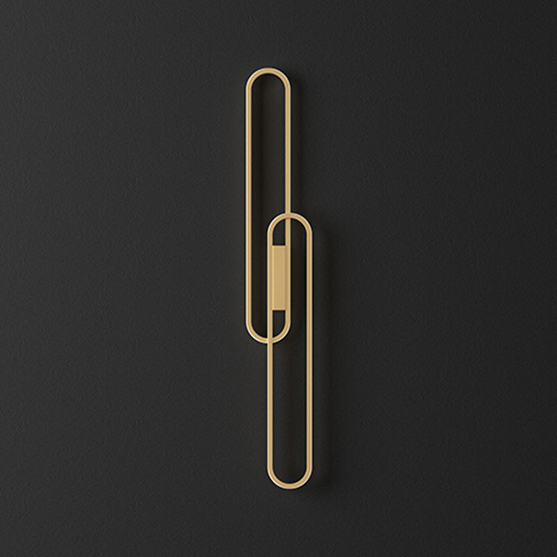Modernism Metal Gold Wall Mounted Sconce 2-Light Wall Light for Foyer