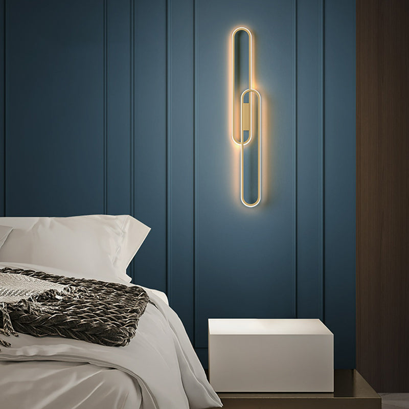 Modernism Metal Gold Wall Mounted Sconce 2-Light Wall Light for Foyer