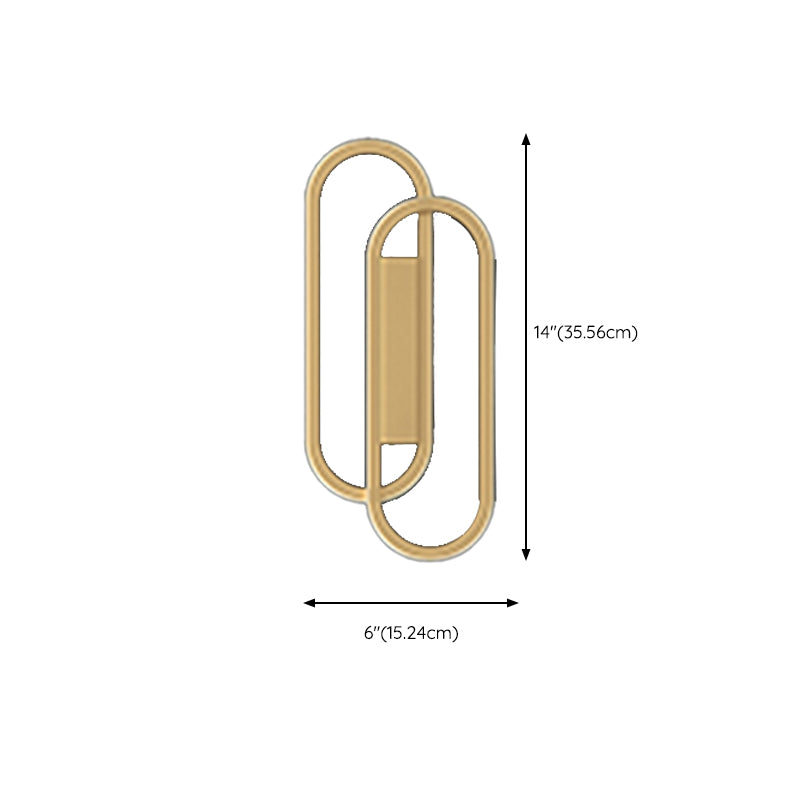 Modernism Metal Gold Wall Mounted Sconce 2-Light Wall Light for Foyer