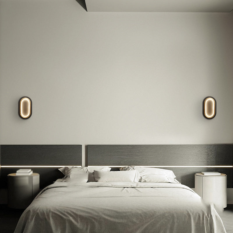 Modern Simple Wall Lamp LED Wall Mount Lamp with Silica Gel Shade for Bedroom