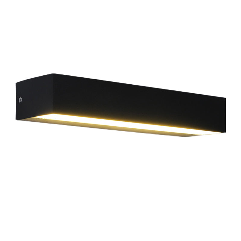 Modern Black Wall Lamp LED Wall Mount Lamp with Glass Shade for Garden