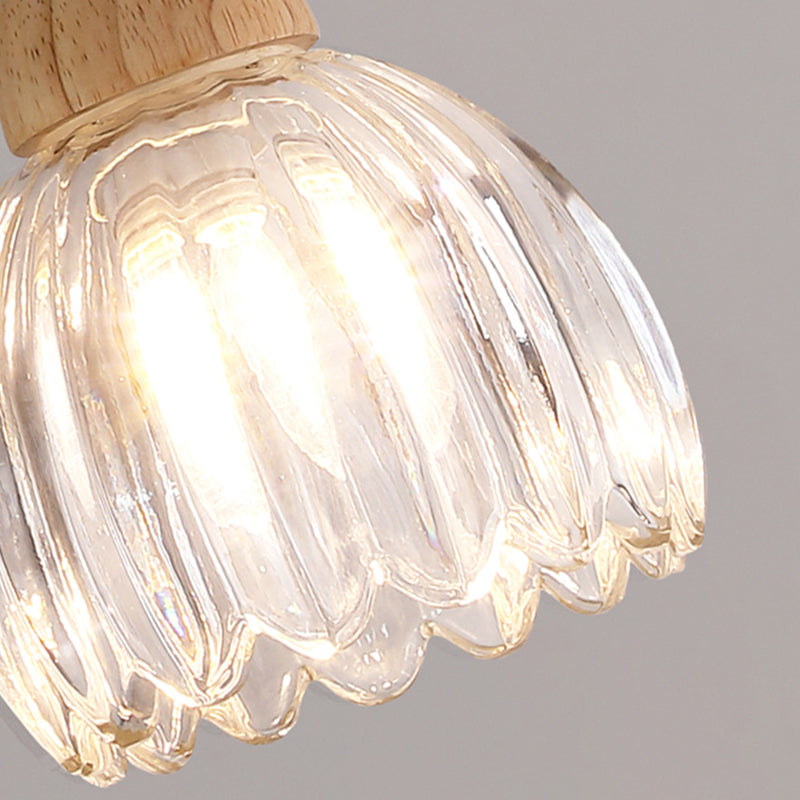 Contemporary Glass Shade Wall Sconce Lighting 1-Light Shade Wall Lamp for Bedroom