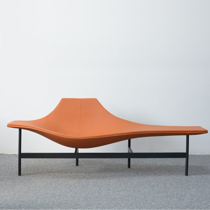 Modern Chaise Lounge Couch Solid Color Chaise Lounge for Living Room
