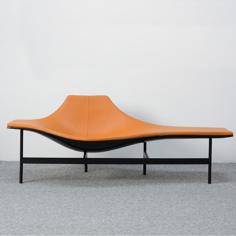 Modern Chaise Lounge Couch Solid Color Chaise Lounge for Living Room